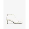 Jil Sander High 65 Leather Sandals In White