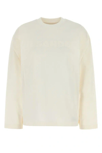 JIL SANDER JIL SANDER WOMEN WHITE COTTON T-SHIRT