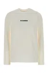 Jil Sander White Cotton T-shirt In Multi