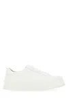 Jil Sander Women White Leather And Rubber Sneakers In White