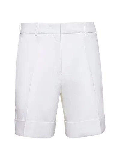 Jil Sander Women White Linen Shorts