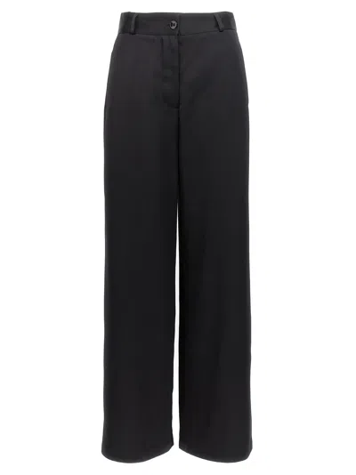 Jil Sander Wide Leg Pants With Zip Closure In Black