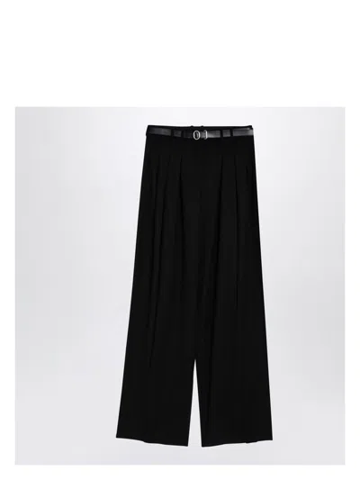 JIL SANDER WOMEN'S WIDE TROUSERS WITH BELT