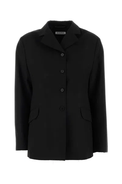 Jil Sander Women's Wool Blazer With Satin-feel Lining In Black