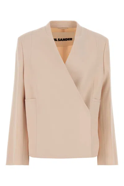 Jil Sander Women's Wool Blazer With Smooth Viscose Lining In Pink