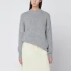 Jil Sander Light Grey Wool-blend Sweater Women In Gray