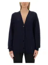 Jil Sander Wool Cardigan In Blue