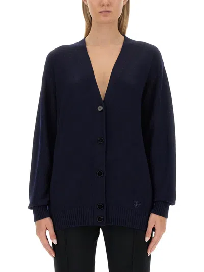 Jil Sander Women Wool Cardigan In Blue