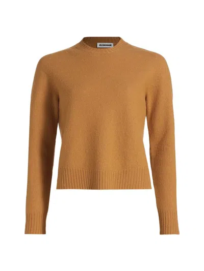 Jil Sander Women's Wool Crewneck Sweater In Brown