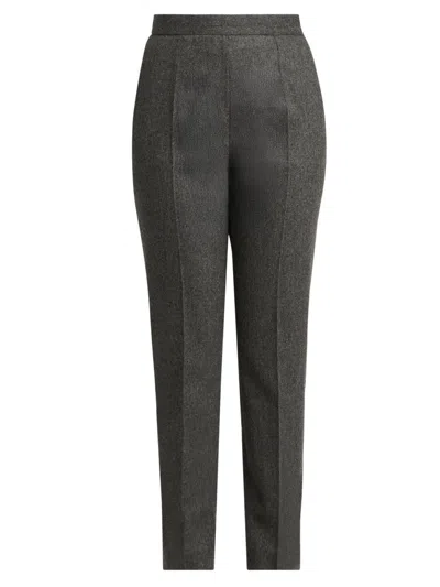 Jil Sander Women's Wool Flannel Trousers In London Fog
