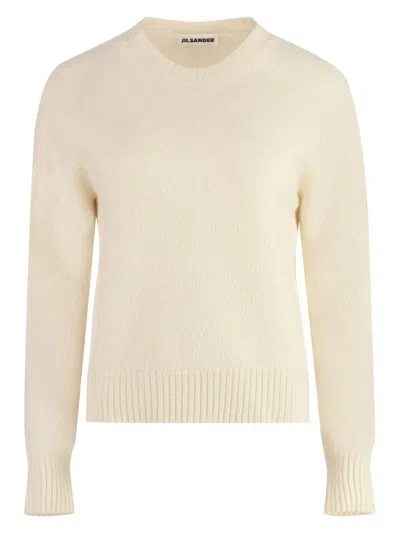 Jil Sander Women's Wool Pullover Sweater In Ivory