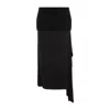Jil Sander Black Wool Skirt In Black