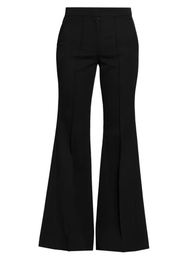 Jil Sander Women's Wool Tailored-fit Flared Trousers In Black