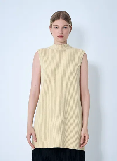 Jil Sander Women Wool Tunic Top In Neutral