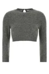 Jil Sander -inspired Wool Blend Knit Sweater For Women In Grey