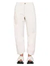 Jil Sander Porcelain Cotton Trousers In White