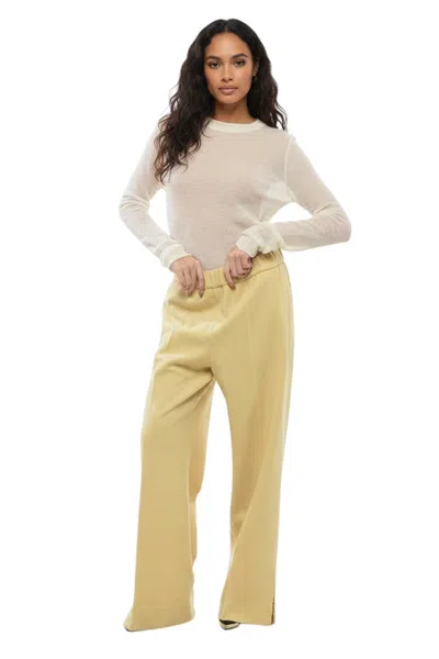 Jil Sander Women Yellow Relaxed Pleated Pants