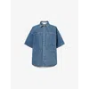 Jil Sander Womens Patch-pockets Oversized Denim Shirt Acid Lime In Acid Lime