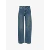 Jil Sander Slim Twist Jeans With Belt Loops In Acid Lime
