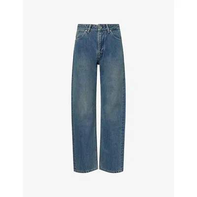 Jil Sander Womens Regular-fit Straight-leg Denim Jeans Acid Lime