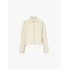Jil Sander Logo-embellished Virgin-wool Jacket In Pearl