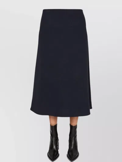 Jil Sander Wool A-line Midi Skirt