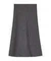 Jil Sander Wool A-line Midi Skirt In Black