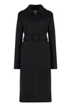Jil Sander Black Wool Blend Coat