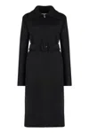 Jil Sander Black Wool Blend Coat In Black