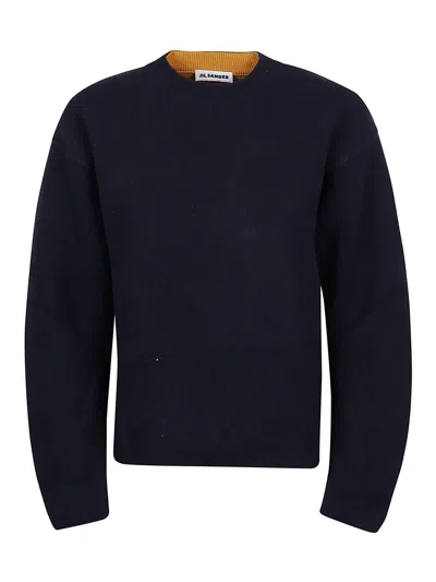 Jil Sander Wool And Cashmere Blend Sweater In Blue