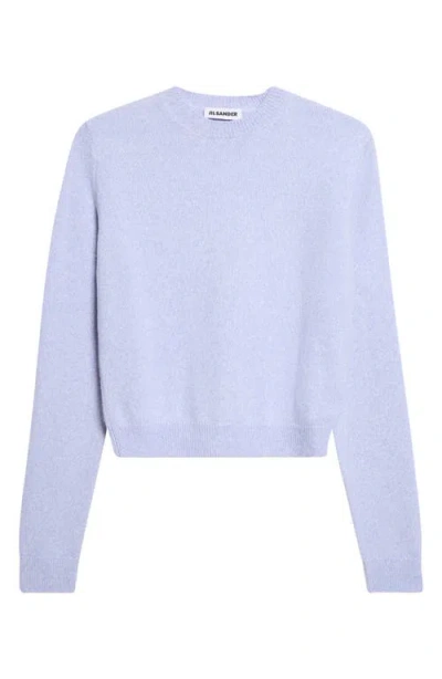 Jil Sander Wool & Cashmere Crop Sweater In Blue