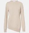 Jil Sander Wool And Cashmere Sweater In Beige