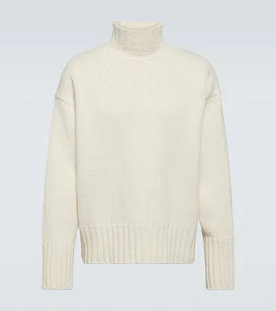 Jil Sander Wool And Silk Sweater In Coconut