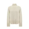Jil Sander Wool And Silk Sweater Women In Neutrals