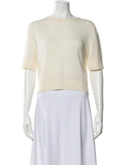 Pre-owned Jil Sander Wool Bateau Neckline Sweater In Neutral
