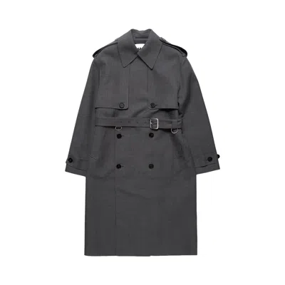 Pre-owned Jil Sander Wool Belted Trench Coat 'grey' | Men's Size 50 In Gray