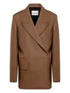 Jil Sander Wool Blazer In Brown
