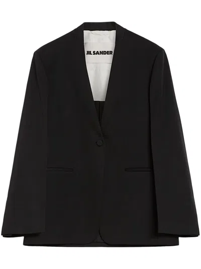 Jil Sander Wool Blazer In Black