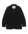 Jil Sander Tailored Black Suit Jacket With Classic Notch Lapel In Black