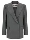 Jil Sander Wool Blazer Blazers Gray In Multi