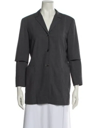 Pre-owned Jil Sander Wool Blazer In Gray