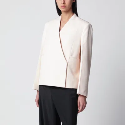 Jil Sander Wool Blazer In Toile In Neutral