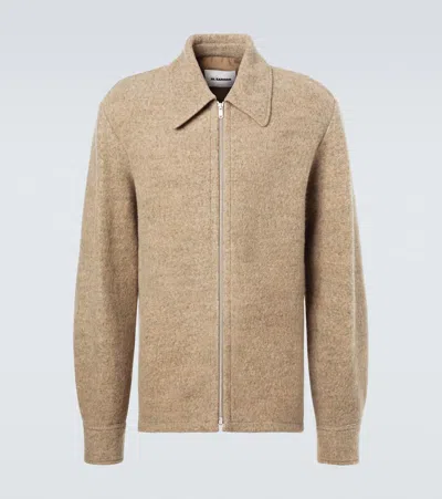 Jil Sander Wool-blend Blouson In Brown
