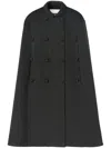 Jil Sander Wool-blend Cape In Black