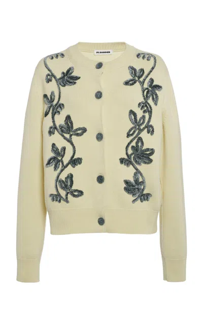 Jil Sander Wool-blend Cardigan In Neutral