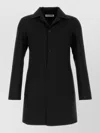 Jil Sander Wool Blend Coat Long Sleeves Design In Black