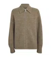 Jil Sander Wool-blend Felted Melange Blouson Jacket In Brown