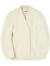 Jil Sander Wool-blend Jacket In Neutrals
