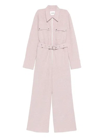 Jil Sander Wool Blend Jumpsuit In Pink