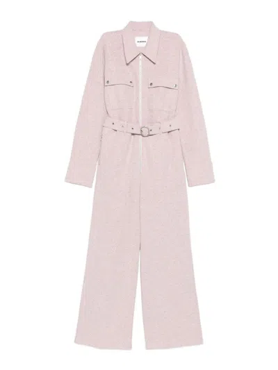 Jil Sander Wool Blend Jumpsuit In Pink